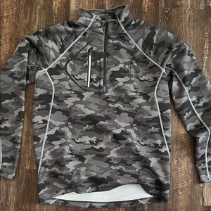 The Old Course St Andrews Gray Camo Quarter-Zip Jacke